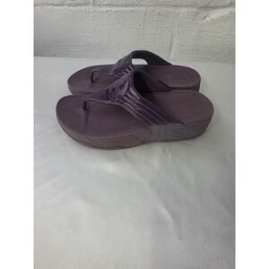 FitFlop Walkstar Purple Sandals Womens Size 7 Thong Flip Flop